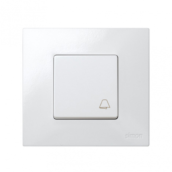 Simon 27 Мех Белая Кнопка клавишная "звонок", 10А 250В