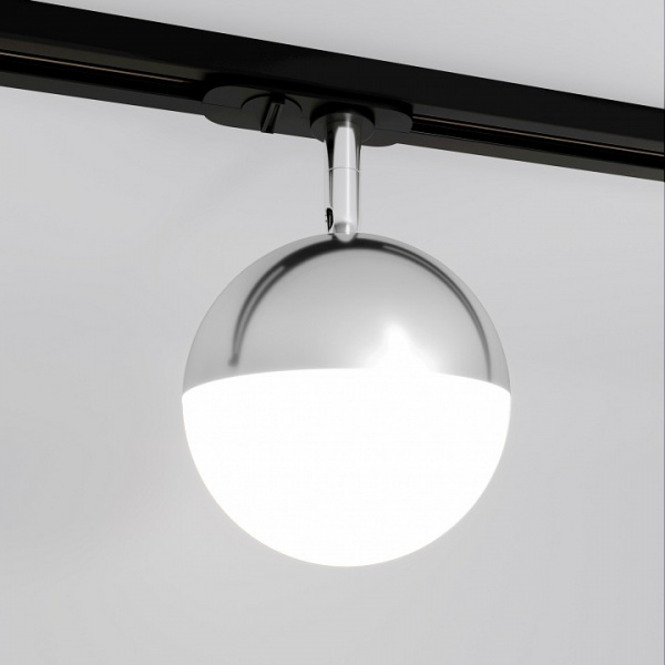 Трековый светодиодный светильник для однофазного шинопровода Glob GX53 Хром Glob GX53 Хром (MRL 1015) однофазный Elektrostandard Glob a053138