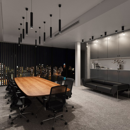 Подвесной светодиодный светильник DLR023 12W 4200K черный матовый Elektrostandard Topper a040264