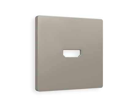Лицевая панель ALFA (Серо-бежевый матовый) для HDMI розетки QUANT AP3740