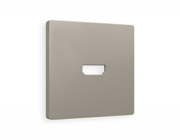 Лицевая панель ALFA (Серо-бежевый матовый) для HDMI розетки QUANT AP3740