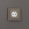 Розетка с подсветкой W (айвори матовый) W1171462