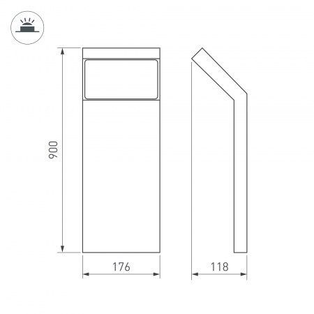 Уличный светодиодный светильник Arlight LGD-Ecran-Boll-H900-9W Warm3000 029992