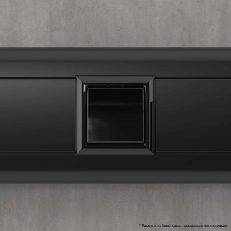 DKC Avanti Черный квадрат Кнопка 16A 2 модуля