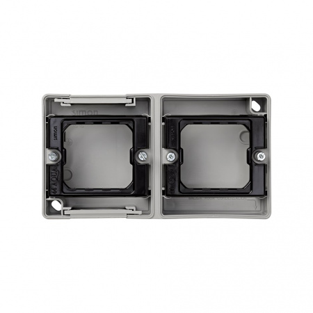 Simon 44 Aqua Серая Коробка 2-ая, горизонтальная