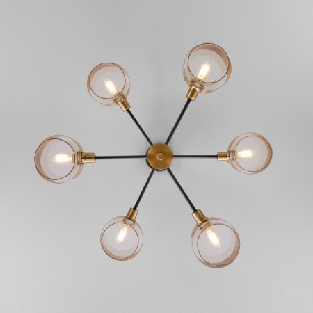 Потолочная люстра в стиле лофт 70127/6 черный Eurosvet Arcada