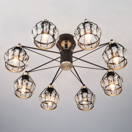 Потолочная люстра в стиле лофт 70075/8 черный Eurosvet Lord