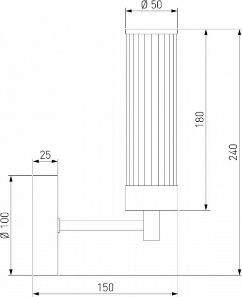Настенный светильник со стеклянным плафоном 60166/1 латунь Eurosvet Oriens