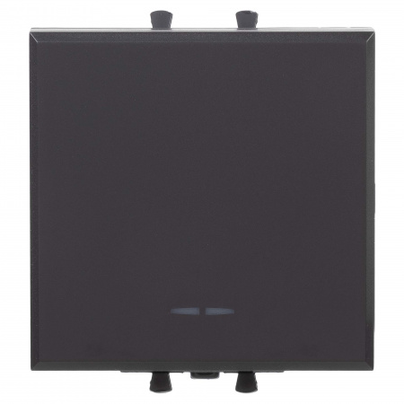 DKC Avanti Черный матовый Переключатель одноклавишный 2 модуля