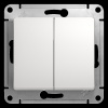 SE Glossa Бел Переключатель 2-клавишный, сх.6, 10АХ