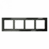 Рамка стеклянная VOLTUM S70 на 4 поста, (титан, стекло)