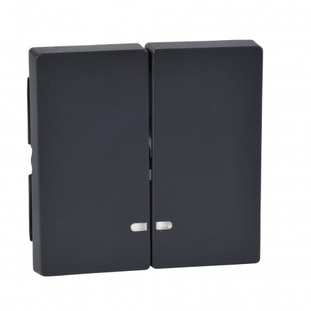 SE Merten SM Антрацит Клавиша 2-ая с подсветкой