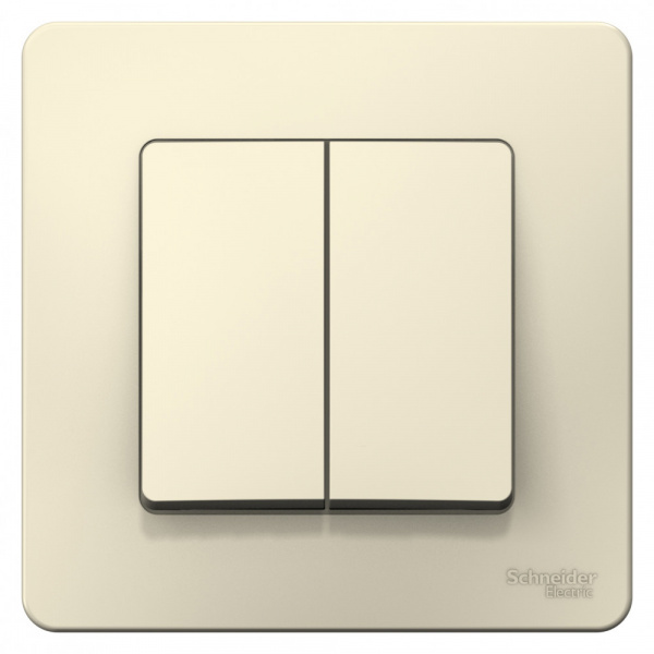 SE Blanca внутр Молочный Выключатель 2-клавишный 6А, 250В