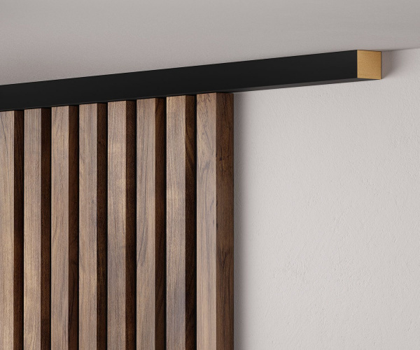 Руст стыковочный 25х22х2750мм, МДФ, черный