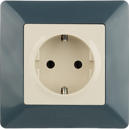 Legrand Valena LIFE DIY Сл.кость Розетка 1-ая с/з, безвинт.зажим