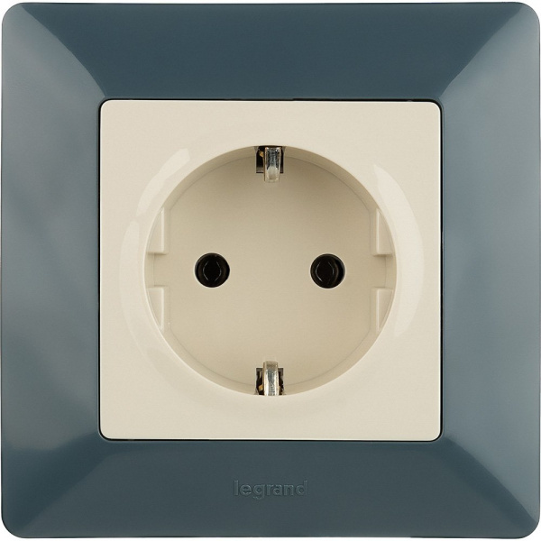Legrand Valena LIFE DIY Сл.кость Розетка 1-ая с/з, безвинт.зажим