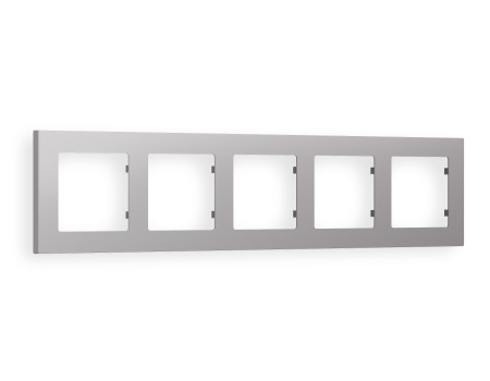 Рамка ALFA Techno (Сталь матовый) 5-ая AF220505