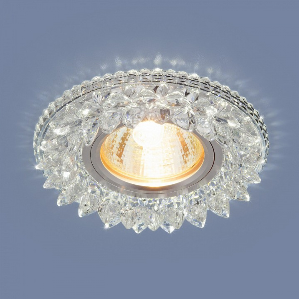 Встраиваемый точечный светильник с LED подсветкой 2212 MR16 CL прозрачный Elektrostandard Nubi a039675