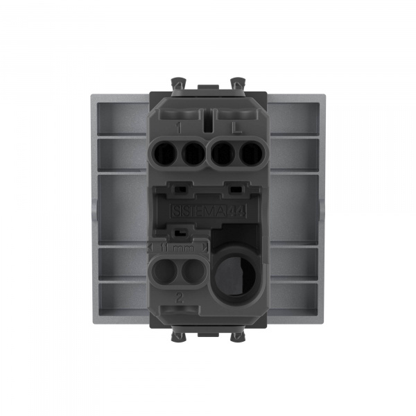 DKC Avanti Закаленная сталь Выключатель одноклавишный 2 модуля