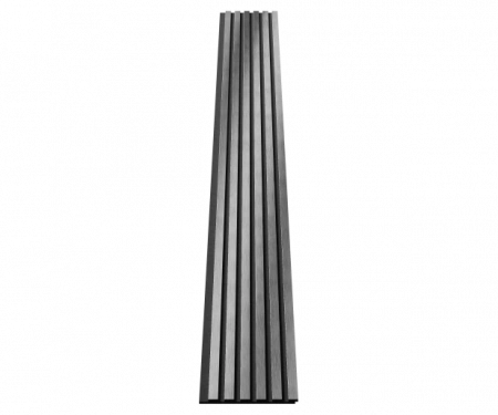 Комплект акуст.панелей, черный войлок, 3000х300х19мм, рейки ЭКОПОЛИМЕР, хром матовый/2шт