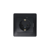 SE Glossa Антрацит Розетка с/з, 16А (в сборе)