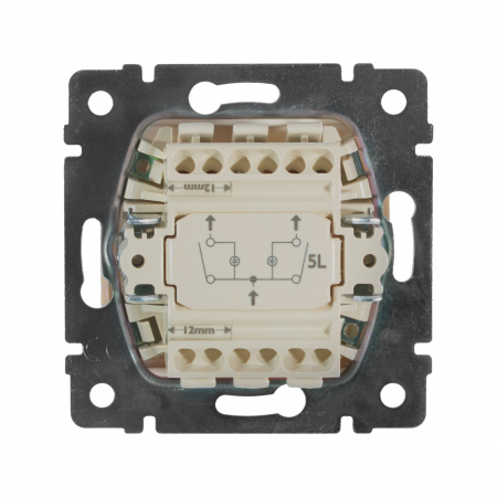 Legrand Valena Крем Выключатель 2-клавишный с подсветкой