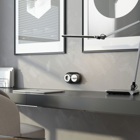 Розетка с заземлением Vintage серебро матовый/хром W5871054