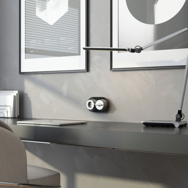 Розетка с заземлением Vintage серебро матовый/хром W5871054