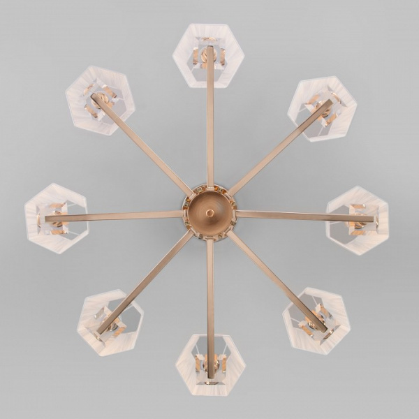 Потолочная люстра с абажурами 60114/8 золото Eurosvet Alegria Потолочная люстра с абажурами 60114/8 золото Eurosvet Alegria