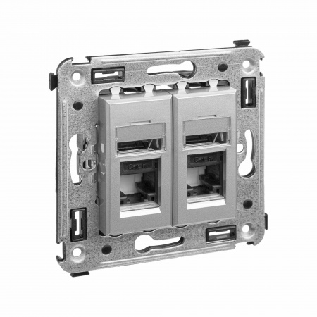 DKC Avanti Закаленная сталь Компьютерная розетка RJ-45 двойная  категория  6А