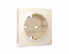 Лицевая панель ALFA (Бежевый глянец) для электрической розетки с заземлением QUANT AP3060
