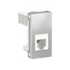 SE Unica Modular Алюминий Розетка телефонная, RJ12, одиночная 1 модуль