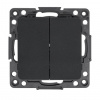 EKF PROxima Стокгольм Черный Выключатель проходной 2-кл, 10А ,винт.клеммы