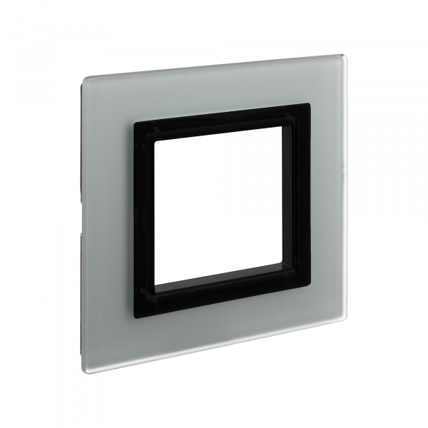 DKC Avanti Светло-Серый Стекло Рамка 2 модуля