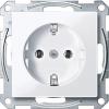 SE Merten SM Бел Актив Розетка с/з безвинт. зажим