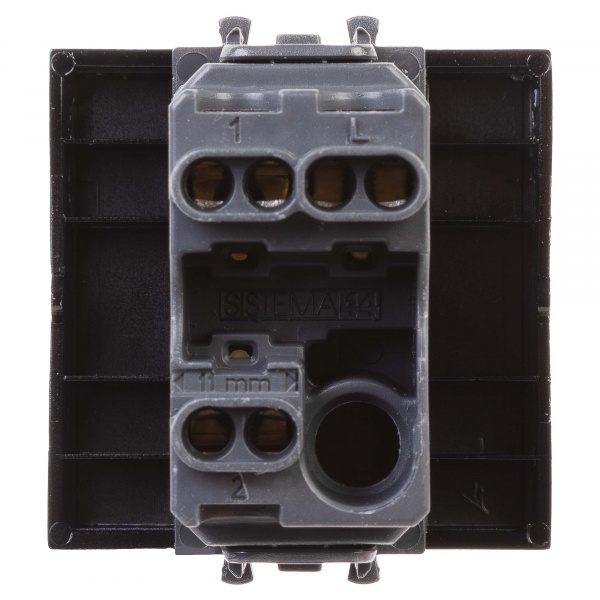 DKC Avanti Черный квадрат Переключатель 16A 2 модуля