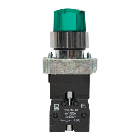 Переключатель BD21 2P c зеленой подсветкой 230В NO EKF PROxima