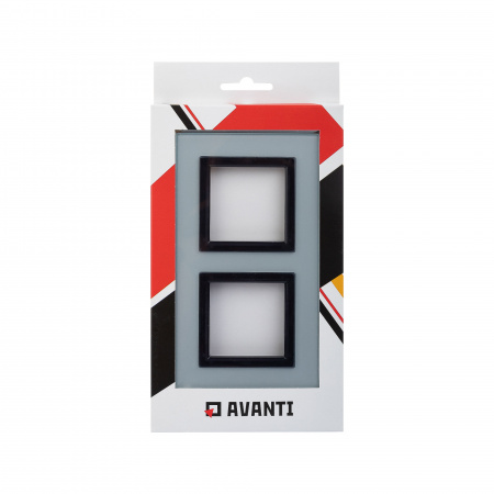 DKC Avanti Светло-Серый Стекло Рамка 4 модуля