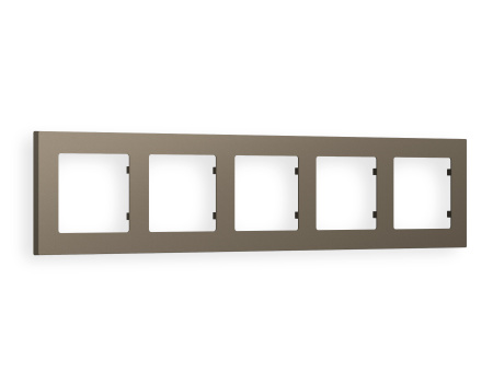 Рамка ALFA Techno (Темная бронза матовый) 5-ая AF220635