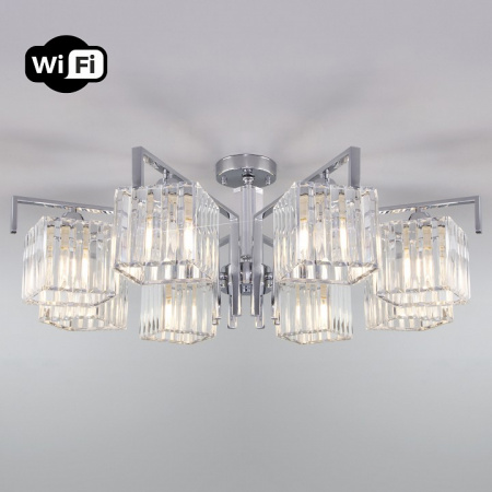 Умный потолочный светильник 10126/8 хром Eurosvet April