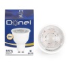 Donel Светодиодная лампа 9Вт, MR16, 220В, GU10, 4000K, 675Лм, Ra>80, 60°, D50хH65мм, DN03003N9GU10