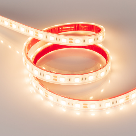 Светодиодная влагозащищенная лента Arlight 14,4W/m 60LED/m 5060SMD теплый белый 5M 034033