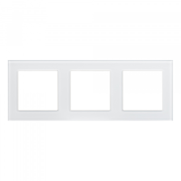 Рамка стеклянная FRM-GLARE-GS-3-WH (Arlight, -)