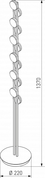Напольный светодиодный светильник 90332/12 черный Eurosvet Tapioca