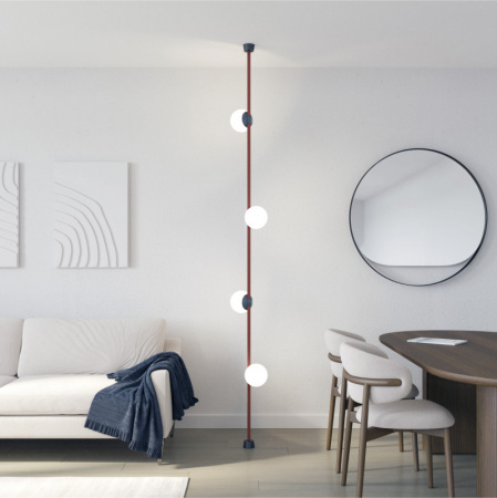 DK5550-BK Cветильник для трека-ремня Belty, серия Orb, со светодиодом, D150*H147мм, 48V DC, 10W, RA90, 120°, 4000K, IP20, белый, акрил