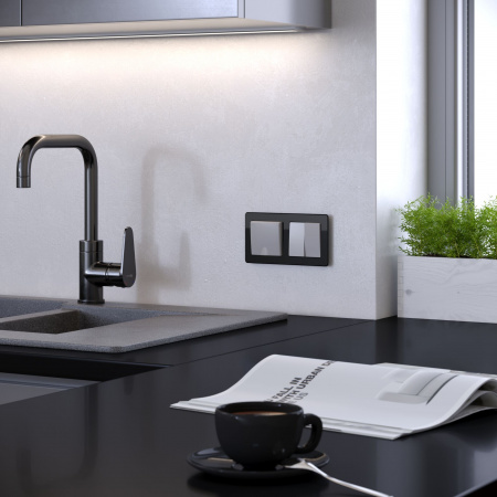 Рамка из акрила на 2 поста Acrylic черный W0022708