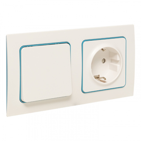 EKF PROxima Стокгольм Белый Линия синяя Рамка 2-ая