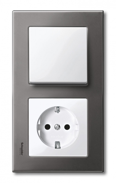 SE Merten SM M-Elegance Серый родий Рамка 2-ая