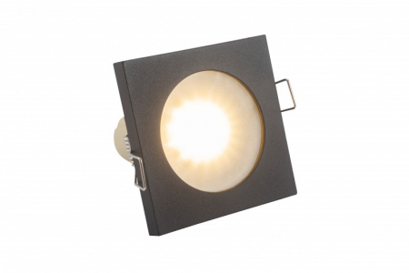DK3015-BK Встраиваемый светильник влагозащ., IP 44, 50 Вт, GU10, черный, алюминий