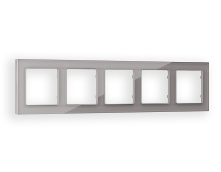 Рамка ALFA Platos (Сталь Стекло органическое) 5-ая AF330505